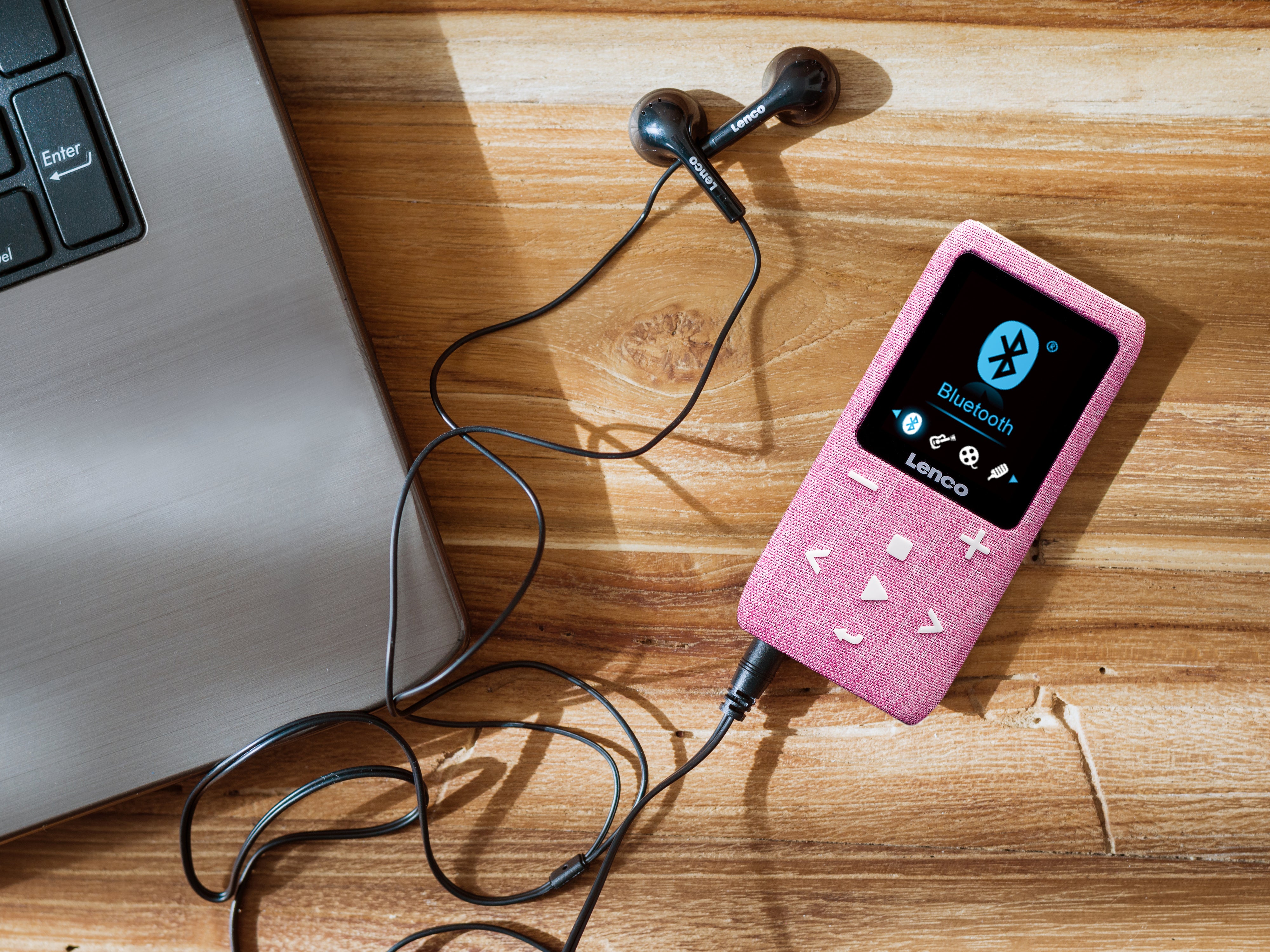 MP3/MP4-Player mit Bluetooth® 8 GB Micro SD-Karte Rosa