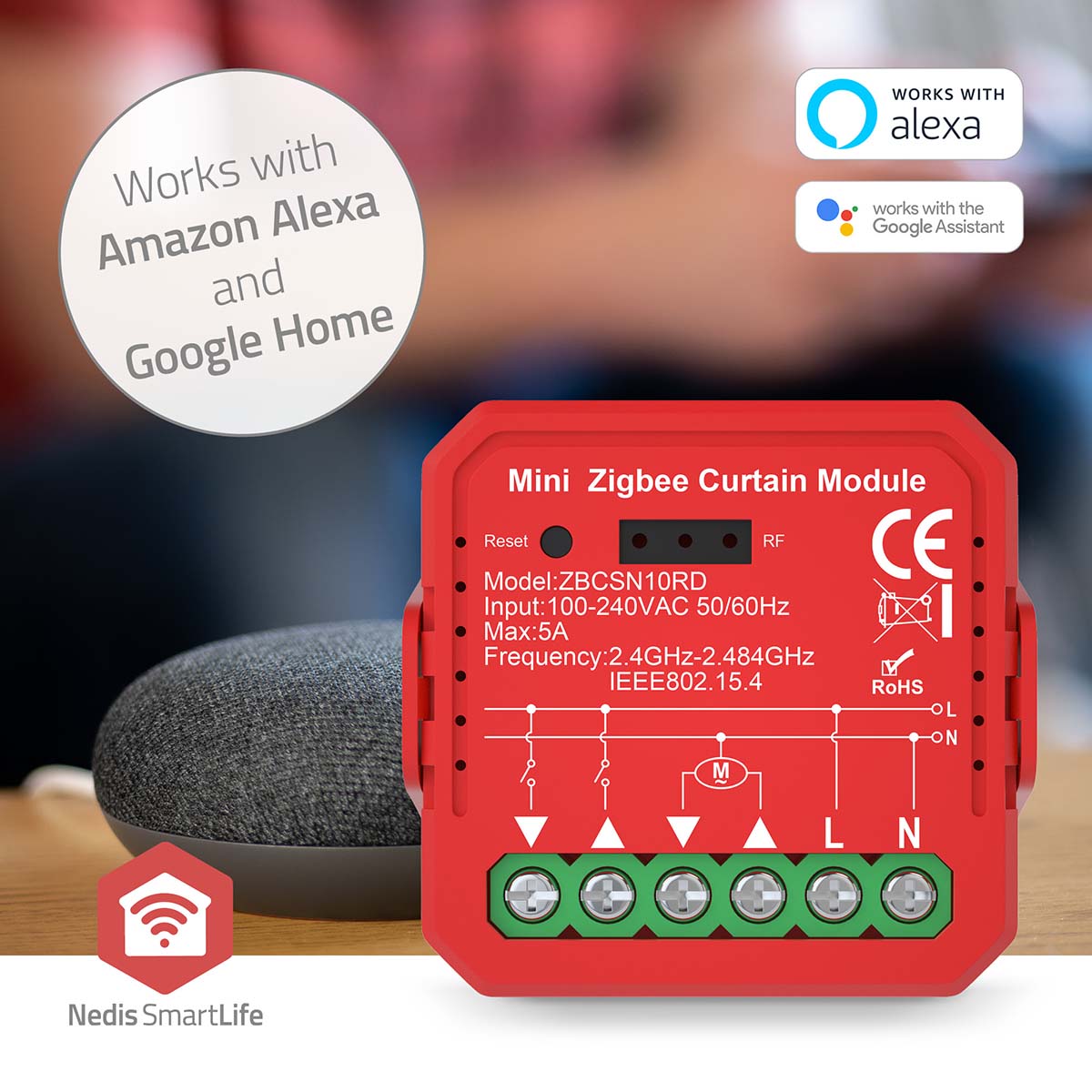 SmartLife Power Switch | Zigbee 3.0 | 1000 W | Terminal Anschluß | App erhältlich für: Android™ / IOS