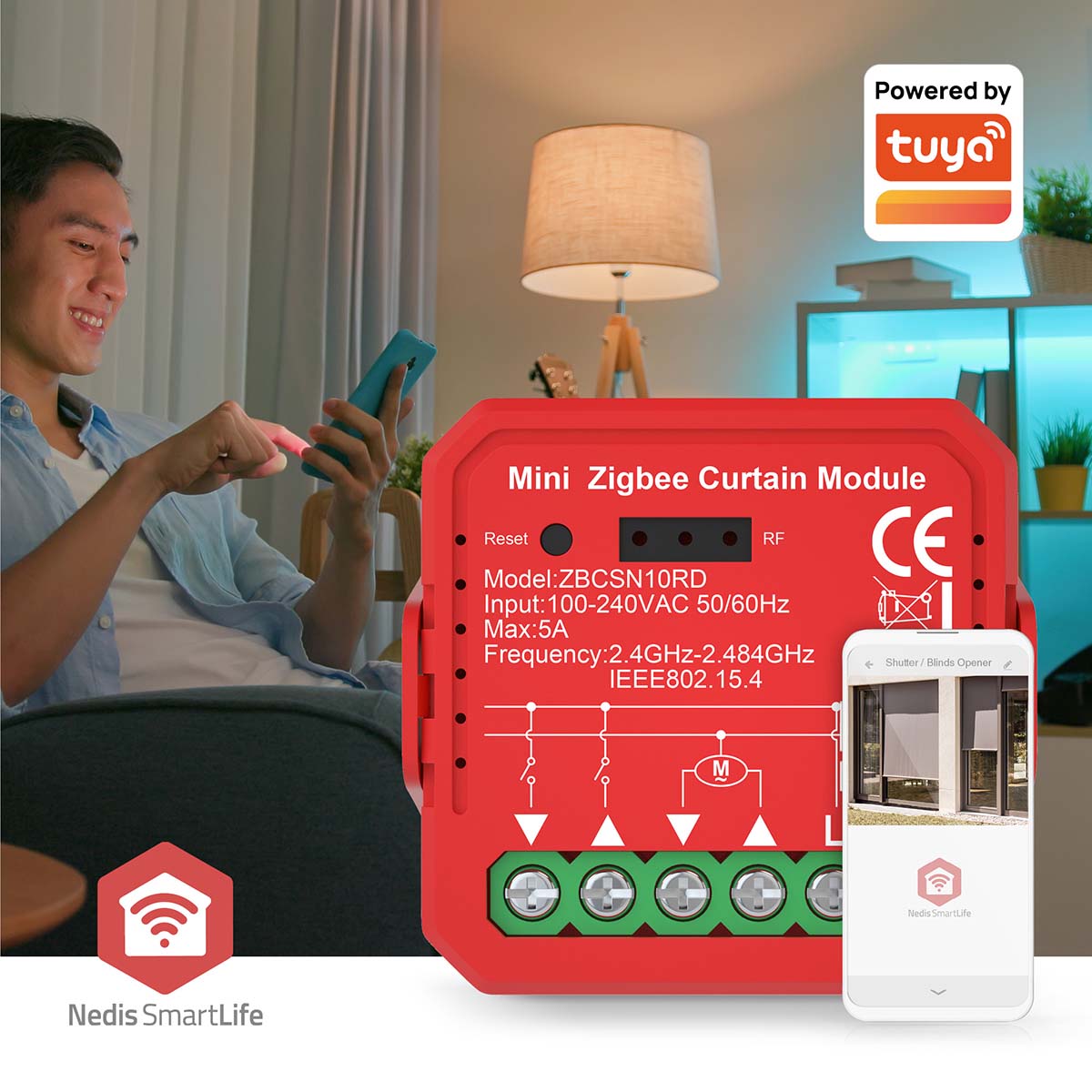 SmartLife Power Switch | Zigbee 3.0 | 1000 W | Terminal Anschluß | App erhältlich für: Android™ / IOS