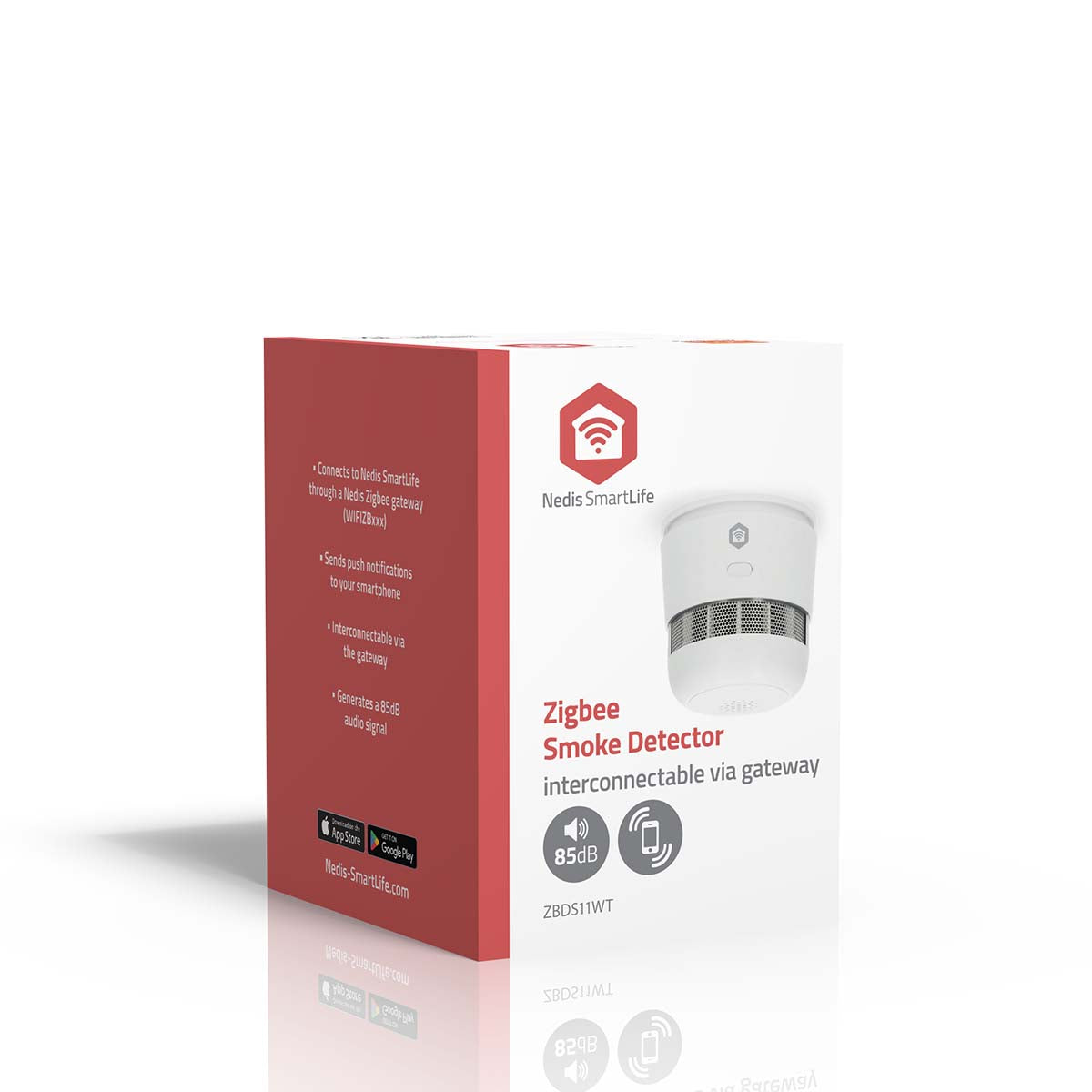 SmartLife Smoke Detector | Zigbee 3.0 | Battery Powered | Sensor life cycle: 10 year | EN 14604