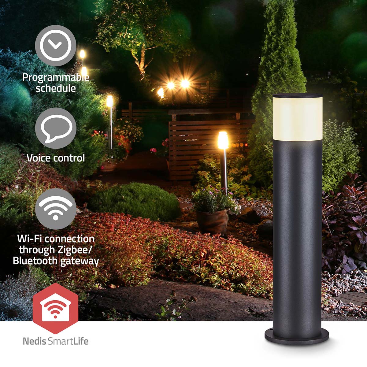 Smartlife-Außenleuchte | 360 lm | Zigbee 3.0 | 10 + 4 W | RGB / Warmweiss | 2700 K | Aluminium | Android™ / IOS