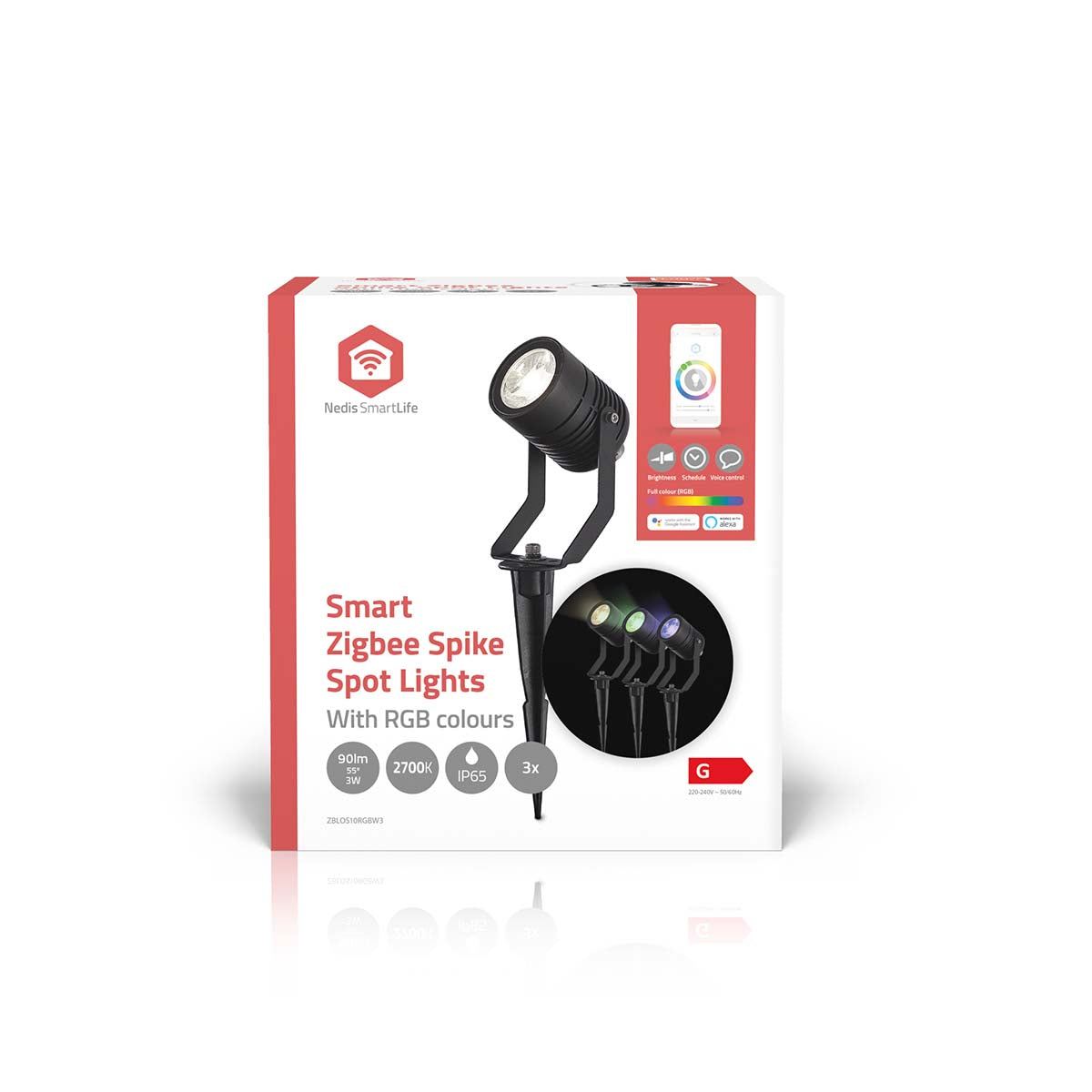 Smartlife-Außenleuchte | 3 x 90 lm | Zigbee 3.0 | 3 x 3 W | RGB | 2700 K | Aluminium | Android™ / IOS