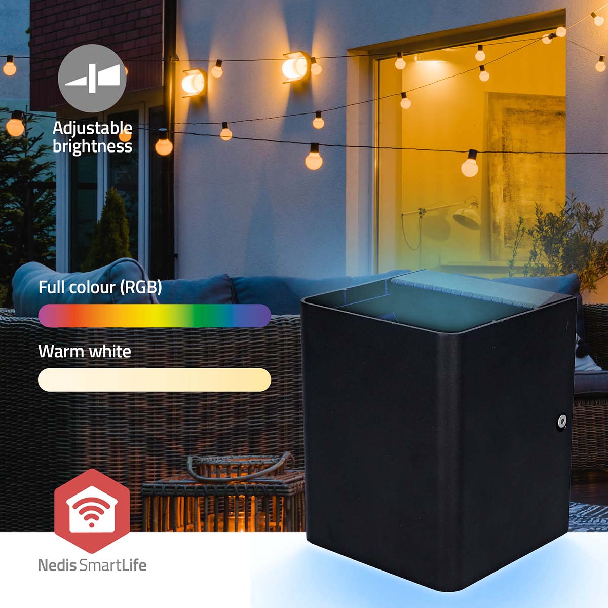 Smartlife-Außenleuchte | 2 x 270 lm | Zigbee 3.0 | 12 + 4 W | RGB / Warmweiss | 2700 K | Aluminium | Android™ / IOS