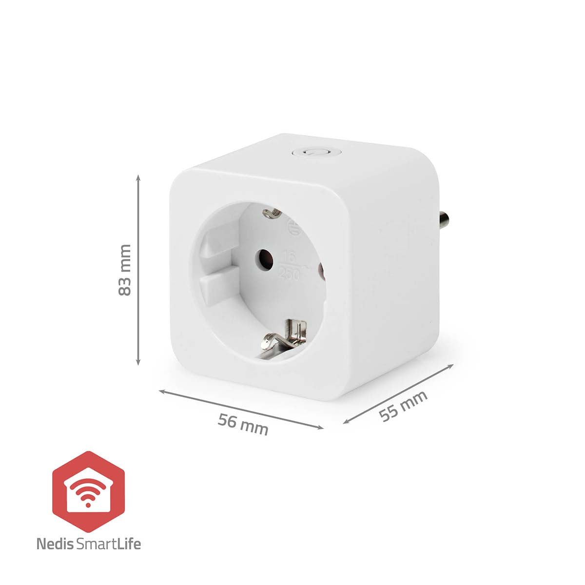 SmartLife Smart Stecker | Zigbee 3.0 | IP21 | Leistungsmesser | 3680 W | Hybrid (CEE 7/7) | 0 - 55 °C | Android™ / IOS | Weiss | 1 Stück