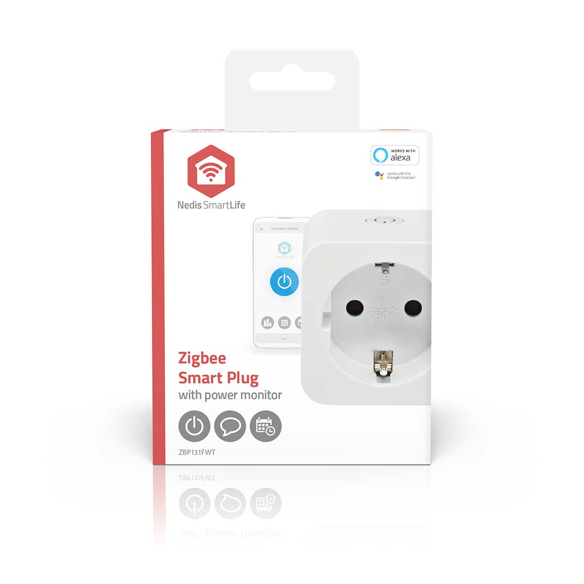 SmartLife Smart Stecker | Zigbee 3.0 | IP21 | Leistungsmesser | 3680 W | Hybrid (CEE 7/7) | 0 - 55 °C | Android™ / IOS | Weiss | 1 Stück