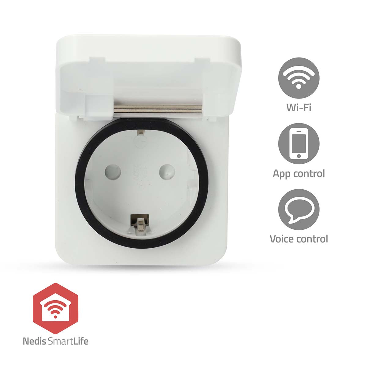 SmartLife Smart Stecker | Zigbee 3.0 | IP44 | Leistungsmesser | 3680 W | Type F (CEE 7/7) | -25 - 55 °C | Android™ / IOS | Weiss | 1 Stück