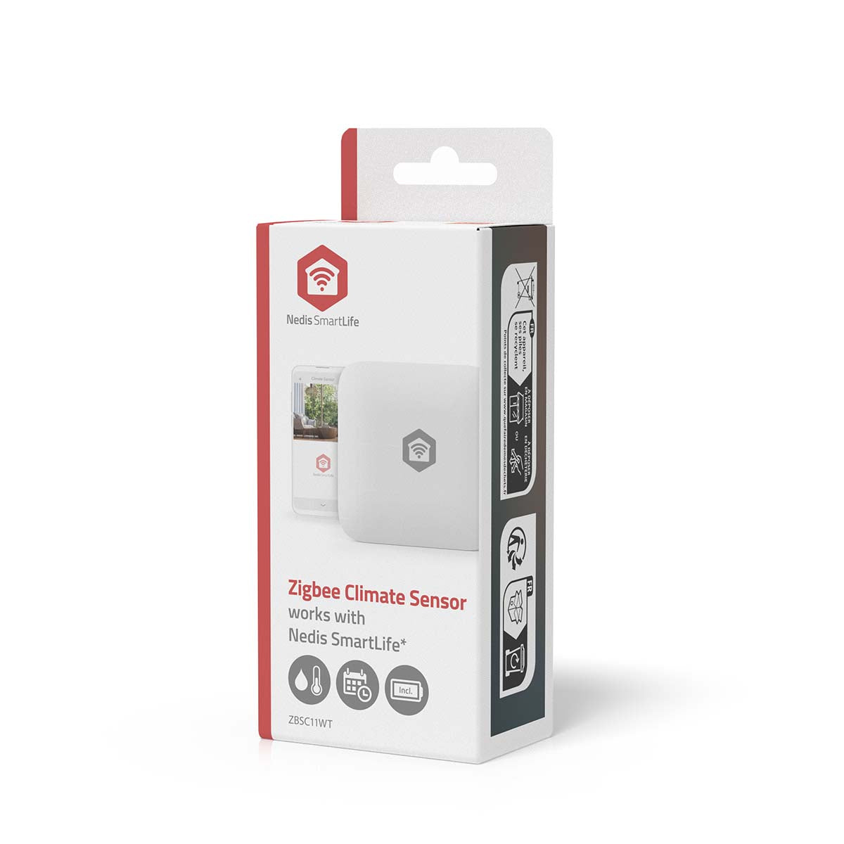 SmartLife-Klimasensor | Zigbee 3.0 | Batteriebetrieben | Android™ / IOS | Weiss