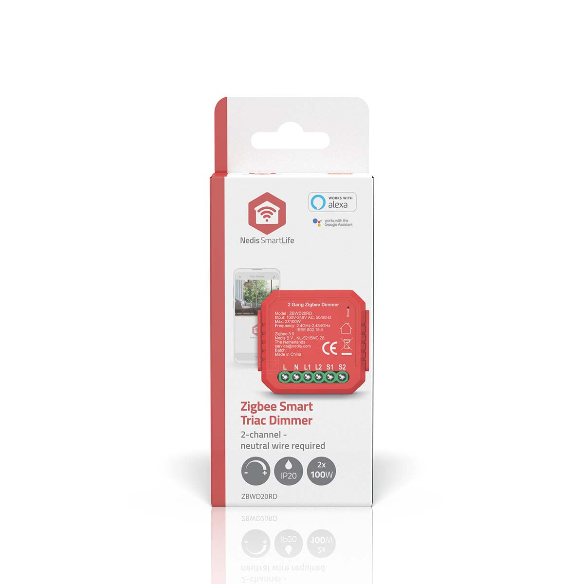 SmartLife Power Switch | Zigbee 3.0 | 2x100 W | Terminal Anschluß | App erhältlich für: Android™ / IOS