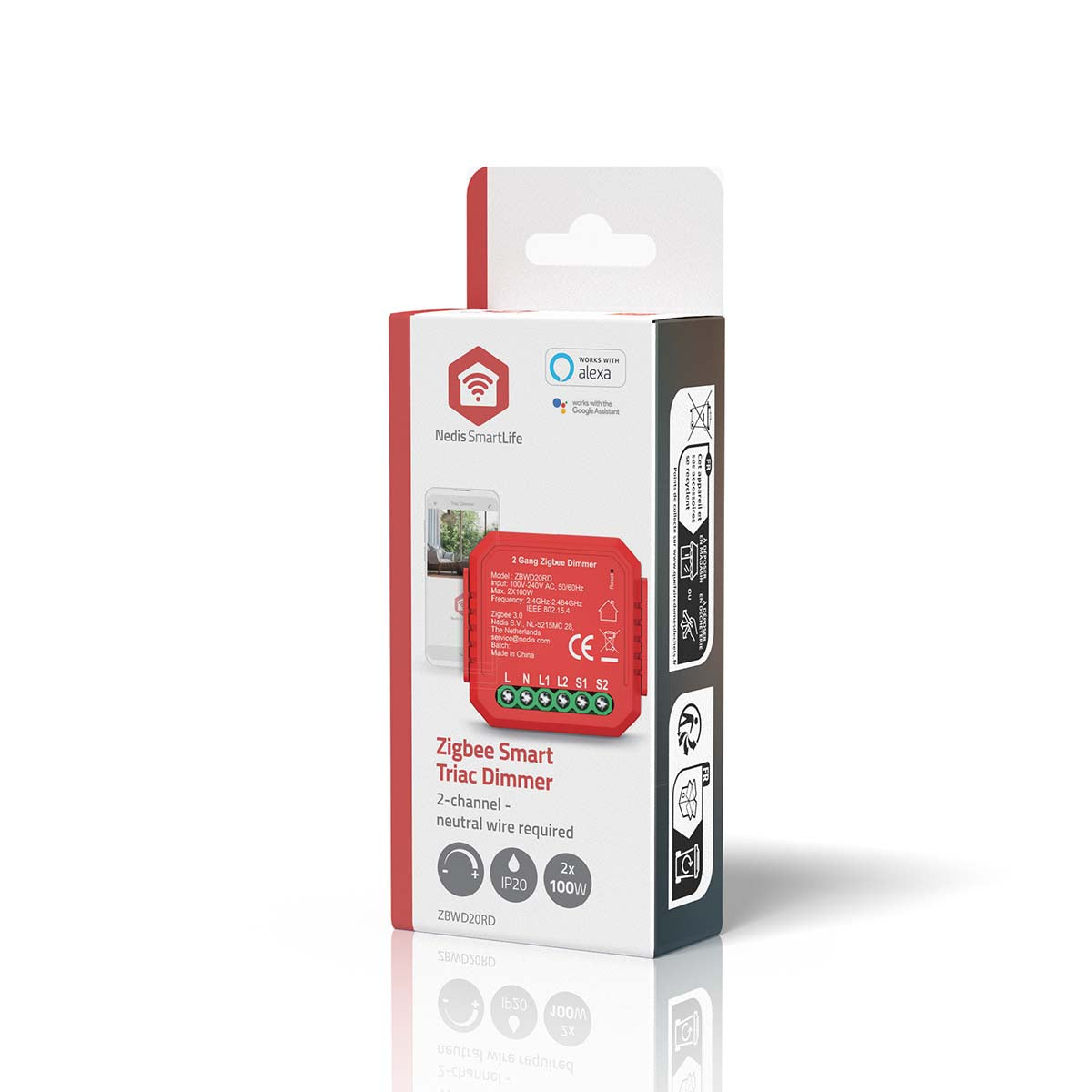 SmartLife Power Switch | Zigbee 3.0 | 2x100 W | Terminal Anschluß | App erhältlich für: Android™ / IOS