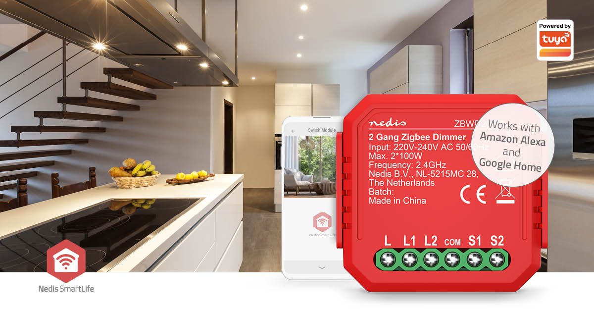 SmartLife Power Switch | Zigbee 3.0 | 2x100 W | Terminal Anschluß | App erhältlich für: Android™ / IOS
