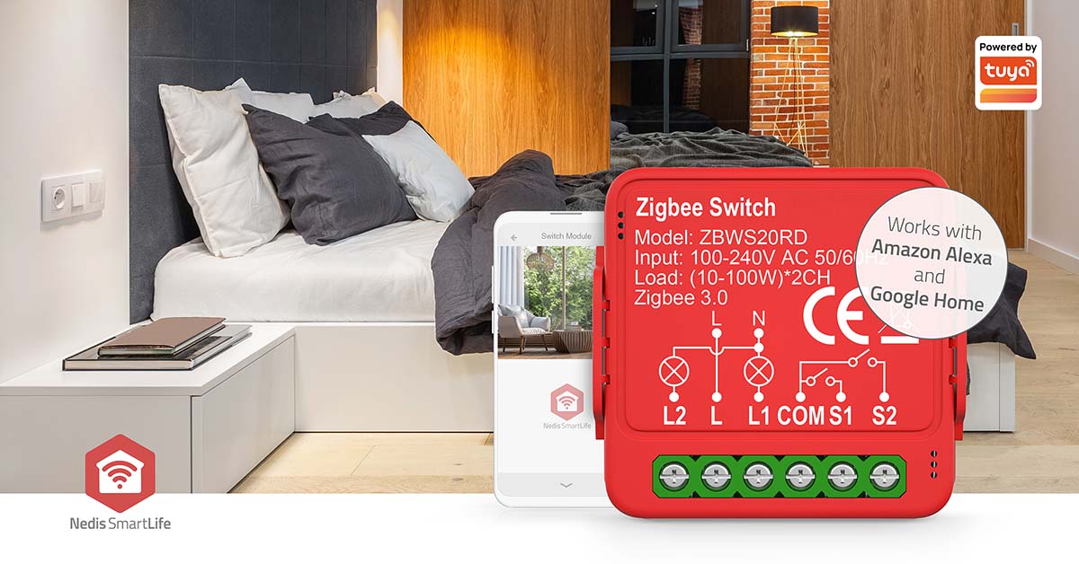 SmartLife Power Switch | Zigbee 3.0 | 2x100 W | Terminal Anschluß | App erhältlich für: Android™ / IOS