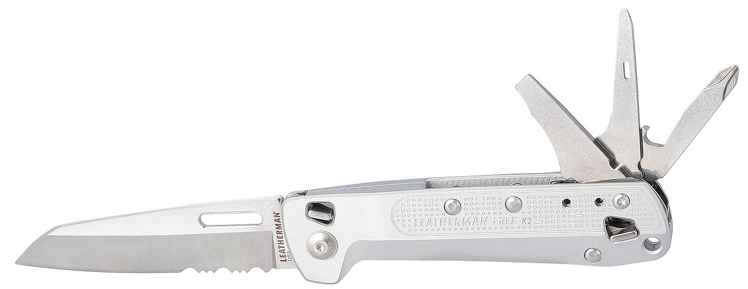 Klapp-Messer Leatherman Free K2 Silber