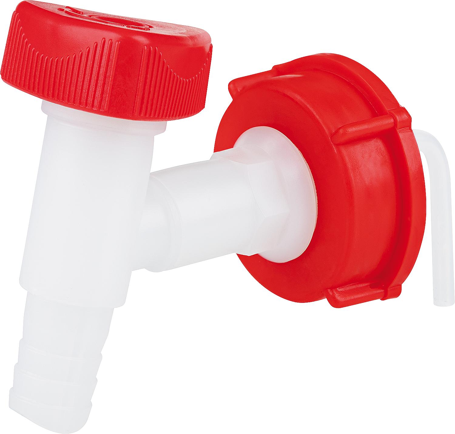 Ablasshahn Kunststoff weiß/rot für 5+10 Liter Kanister