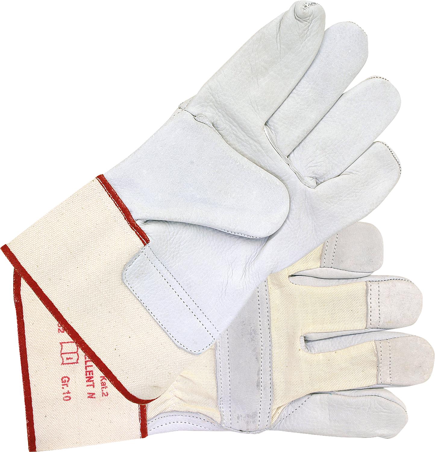 Rindnarbenlederhandschuh "Excellent N", Top-Qualität EN 388, Kat. 2, Größe L