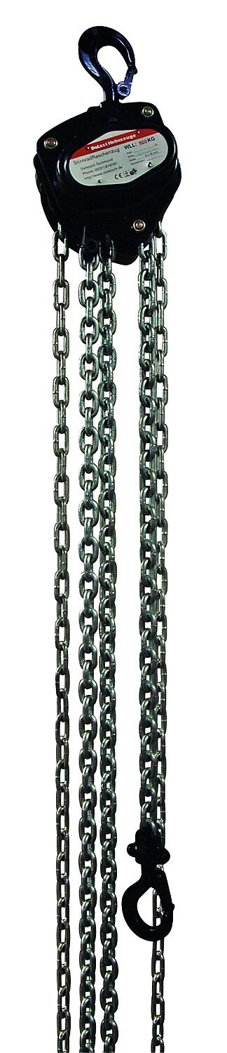 GEWA-Stirnradflaschenzug WHS 2.0 verzinkte Kette, Tragkraft 2000 kg, Hubhöhe 3,00 m, Gewicht ca. 19 kg