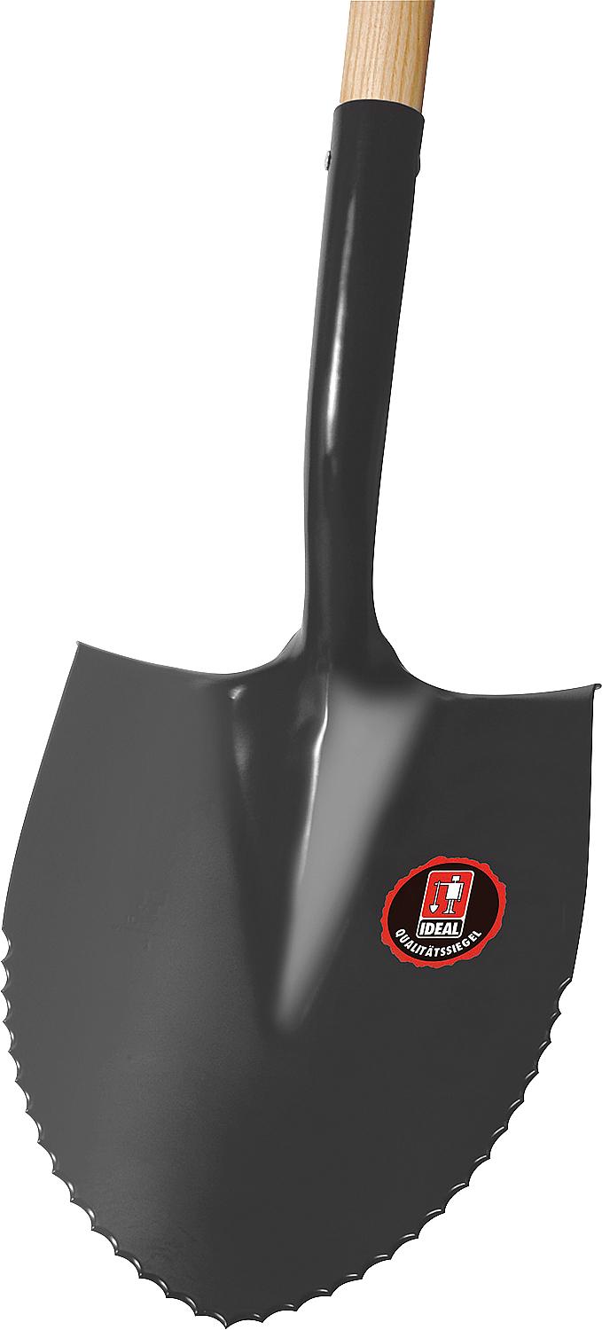 Ideal-Spatenschaufel mit Wellenschliff Eschen Langstiel