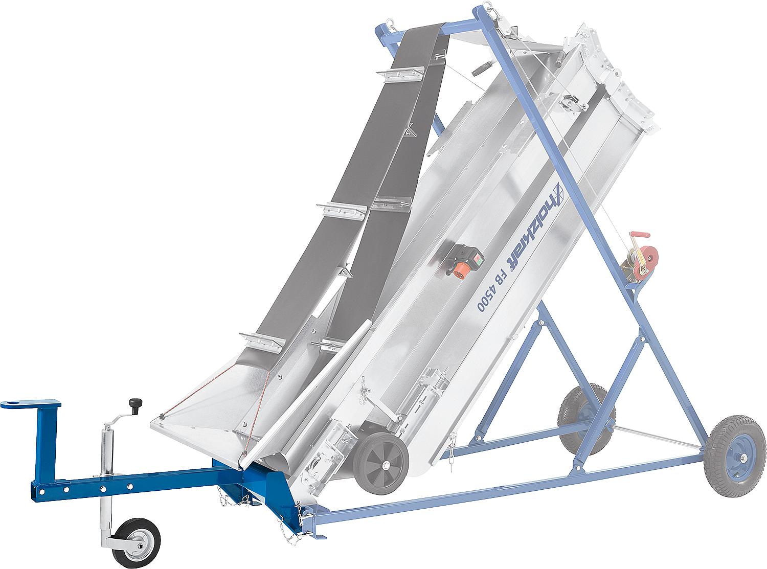 Fahrvorrichtung HOLZKRAFT für Schlepper-Zugöse, Deichsel mit Stützrad
