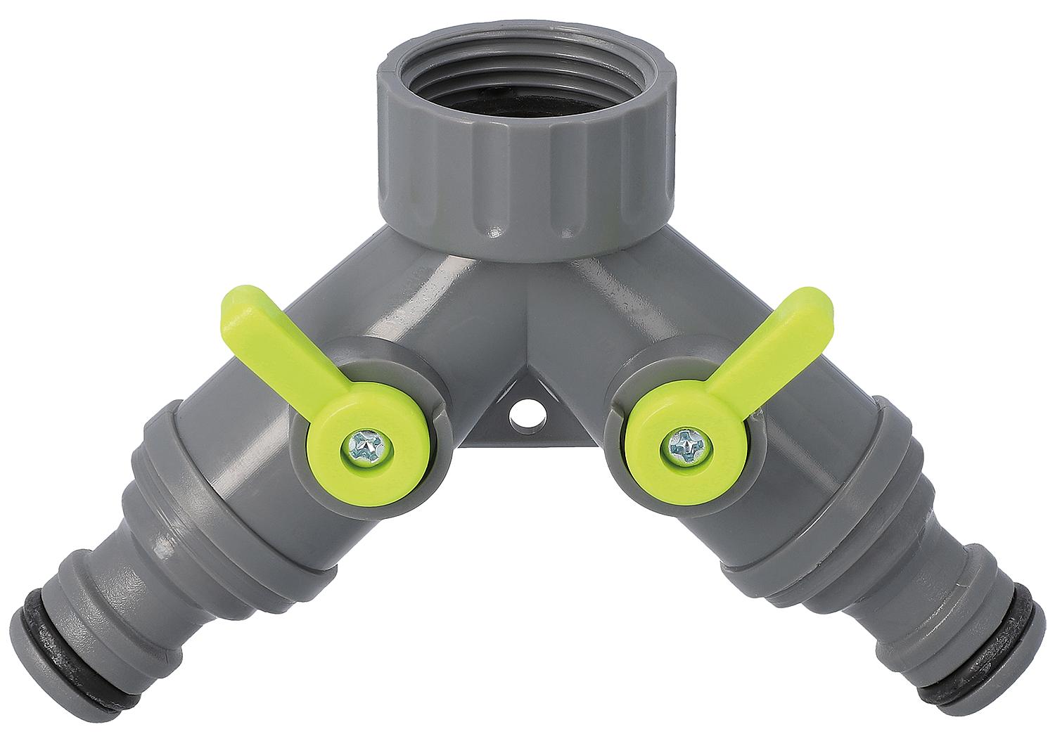 2-Wege-Verteiler 3/4" für 1/2" Wasserhahn