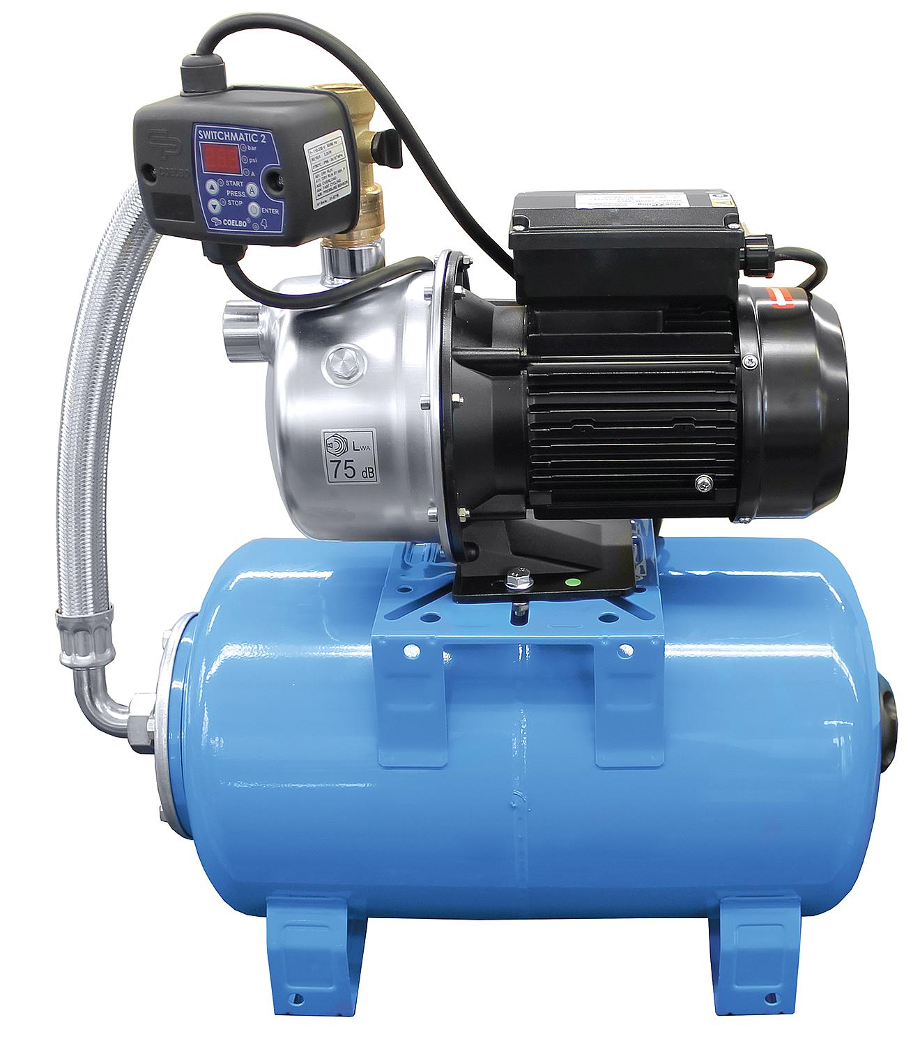 Hauswasserwerk Evenes mit 20 L Membrandruckbehälter, 230 Volt
