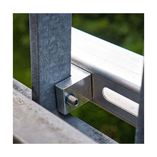 asdec life ® Befestigungssatz für Balkonkraftwerke -Balkongeländer eckig für 2 Module