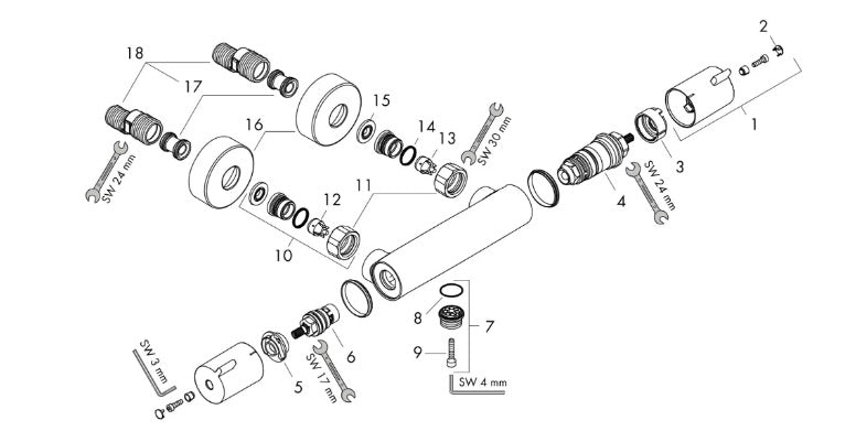 hansgrohe Duschthermostat Ecostat - spart bis zu 60 % Wasser & Energie