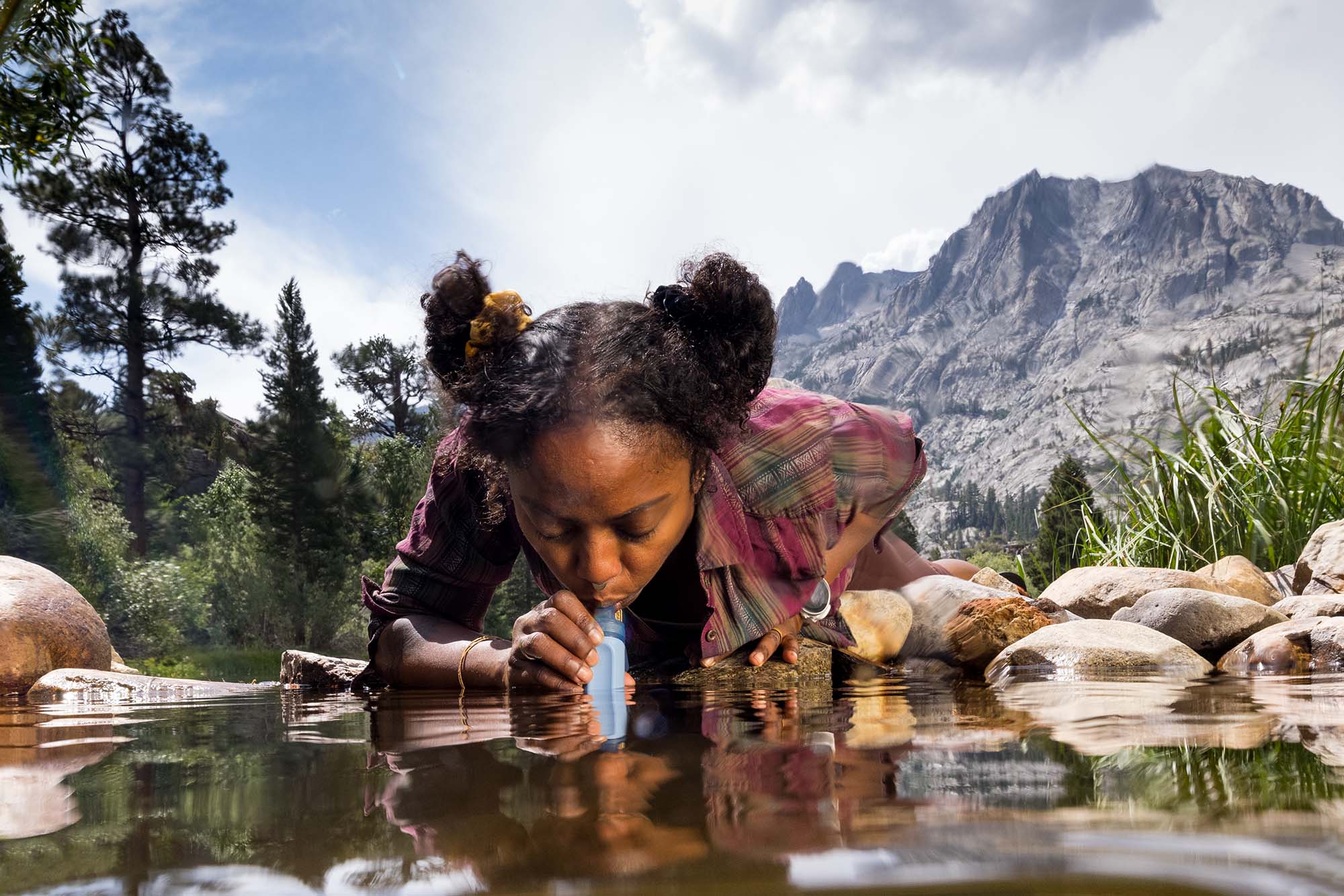 LifeStraw Peak Personal (blue) Extraleichter und PET-Flaschen kompatibler Wasserfilter von LifeStraw