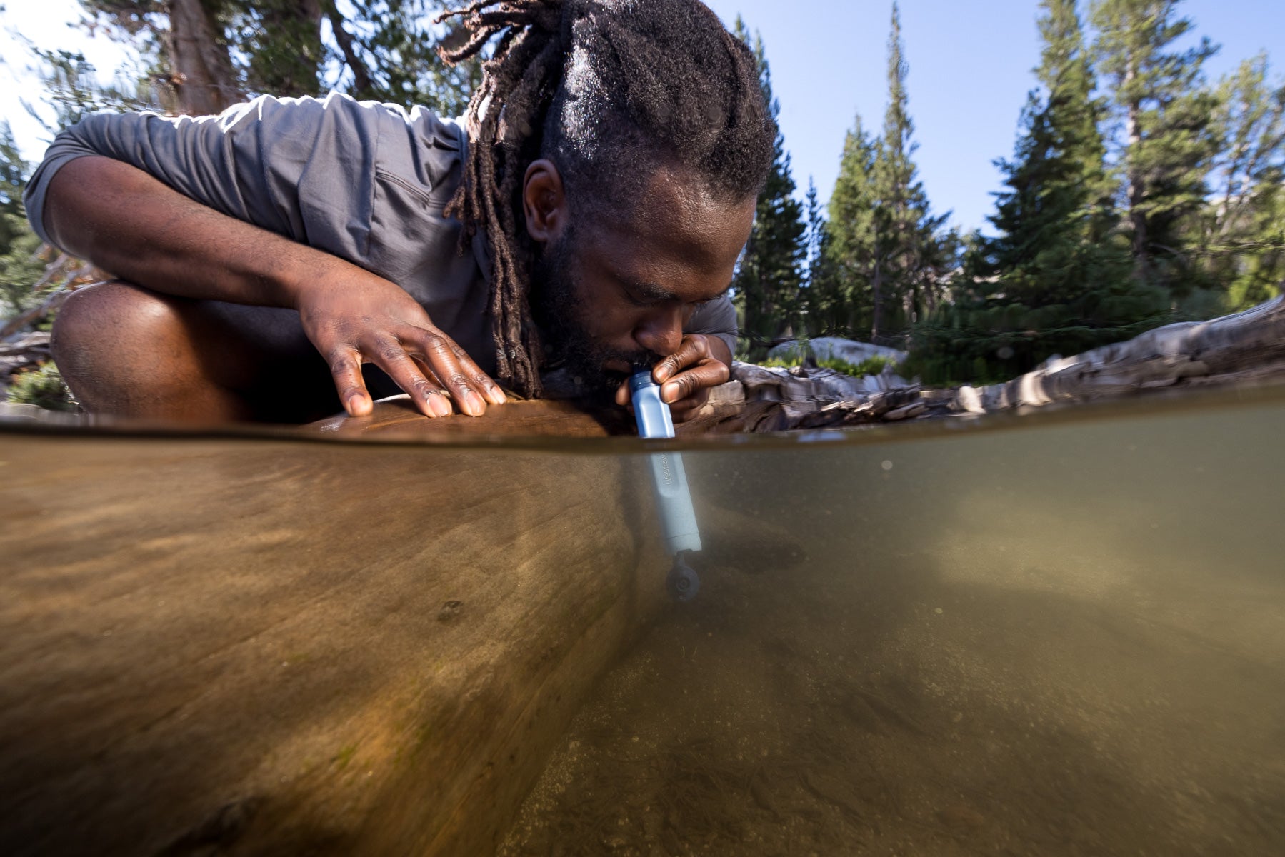 LifeStraw Peak Personal (blue) Extraleichter und PET-Flaschen kompatibler Wasserfilter von LifeStraw