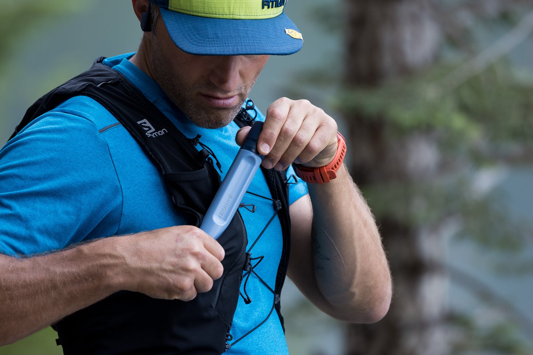 LifeStraw Peak Personal (blue) Extraleichter und PET-Flaschen kompatibler Wasserfilter von LifeStraw