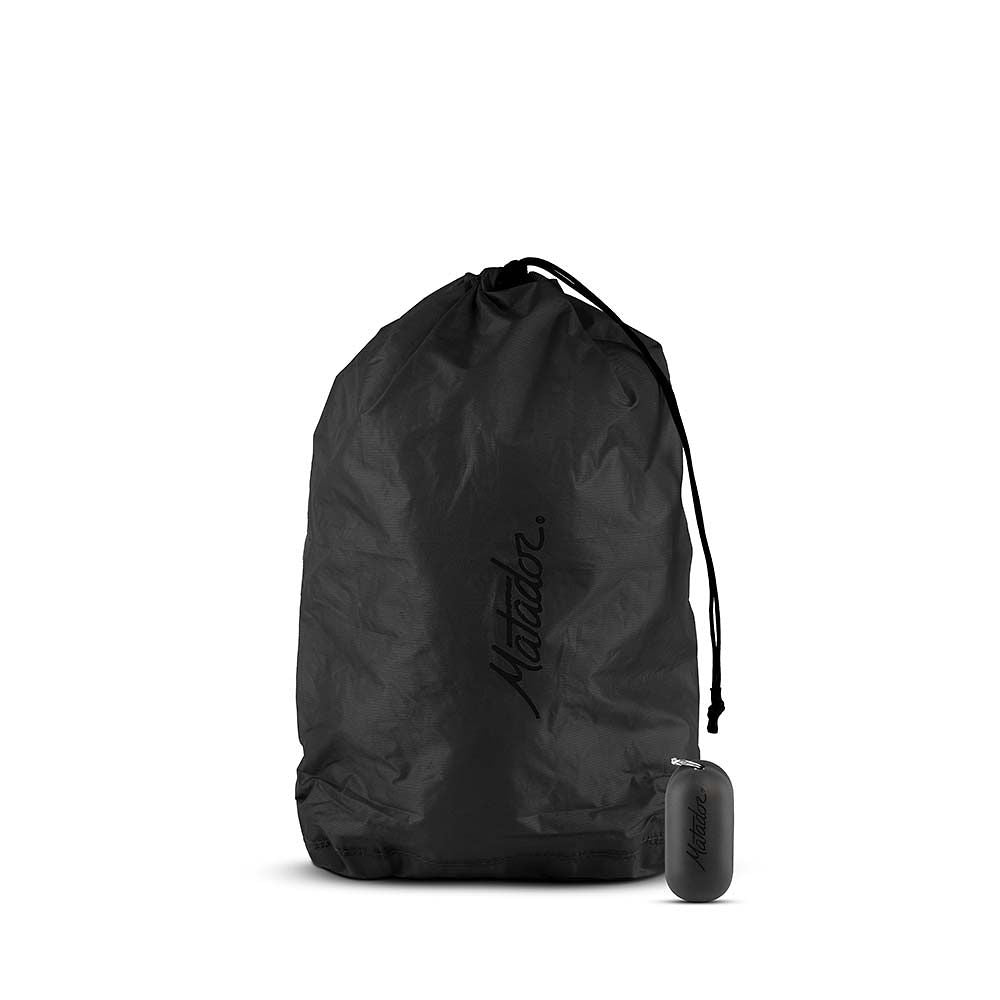 Matador Droplet MATADOR Droplet (Schwarz) - Wasserfester Beutel mit Kordelzug; Kleine Säckchen zum Befüllen & Stoffsack; Ideal für Fitnessstudio, Wäscherei, Strand, Schmuck; Turnbeutel für Männer und Frauen