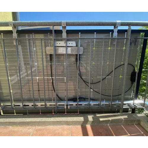 asdec life ® Befestigungssatz für Balkonkraftwerke -Balkongeländer run