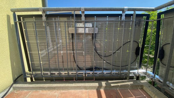 asdec life ®Solar- Balkonkraftwerke Komplettset- Mit 390W Solarmodul Eckiges Solar Hook 10m Schukostecker