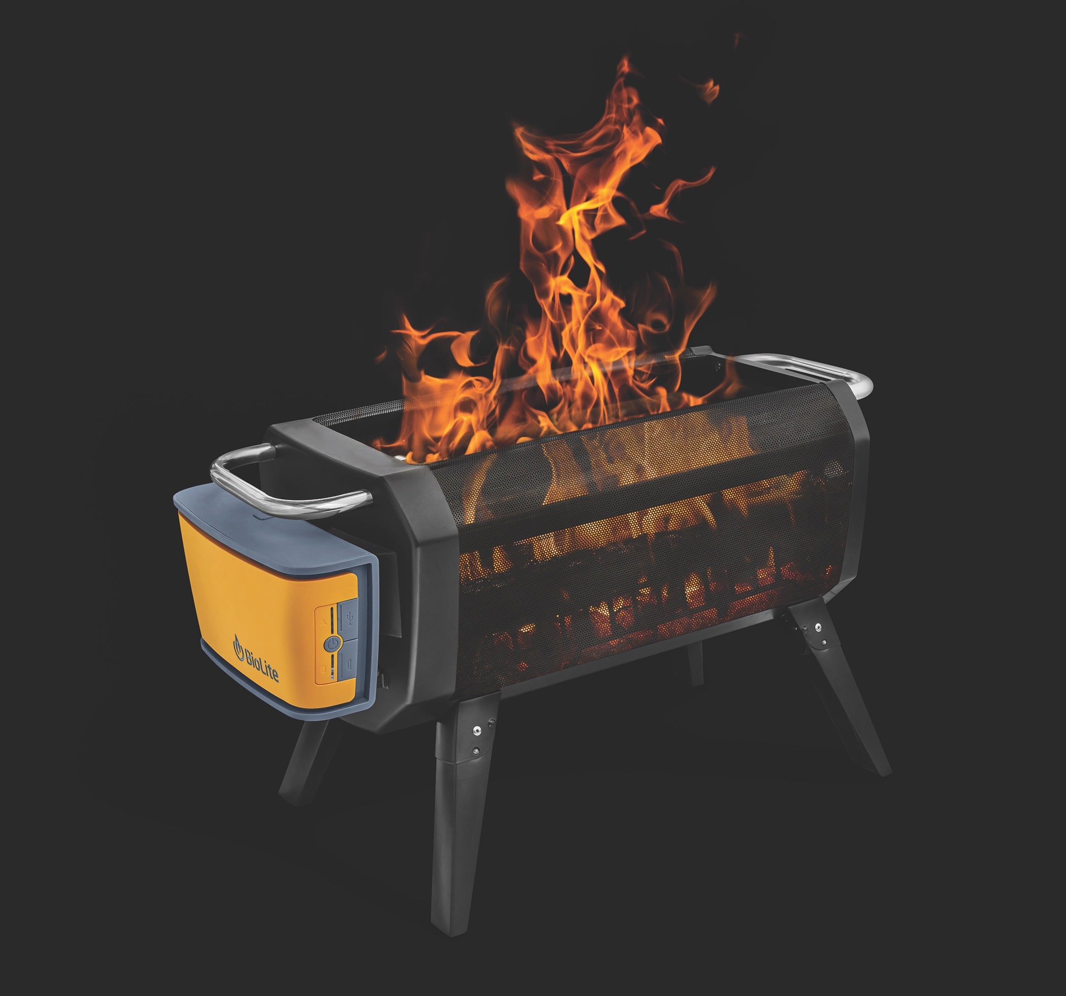 Der ultimative High Tech Grill für Dein Event mit Smartphone / Tablet Ladefunktion ! Der Firepit + FirePit+ Feuerstelle, Grill und Powerbank in einem