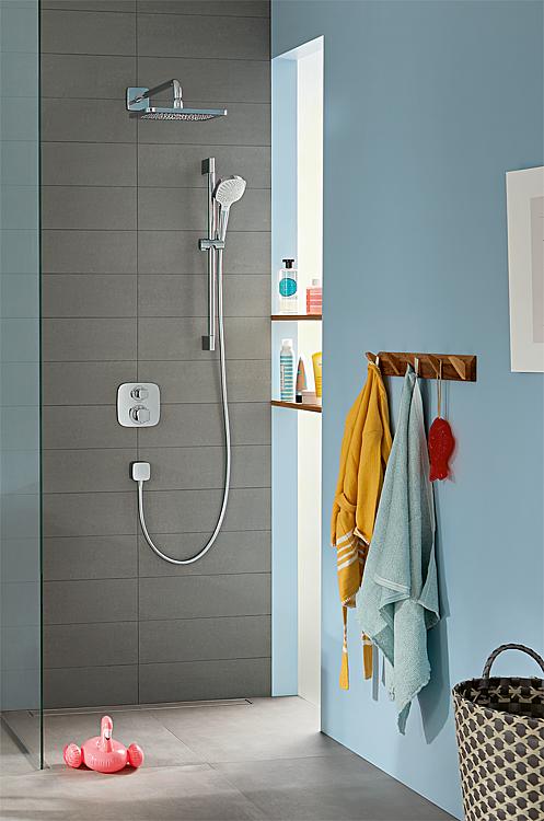 hansgrohe Croma Select E Vario wassersparender Duschkopf 110mm (3 Stra - Vario wassersparender Duschkopf 110mm (3 Strahlarten) Chrom