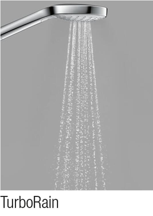 hansgrohe Croma Select E Vario wassersparender Duschkopf 110mm (3 Stra - Vario wassersparender Duschkopf 110mm (3 Strahlarten) Chrom