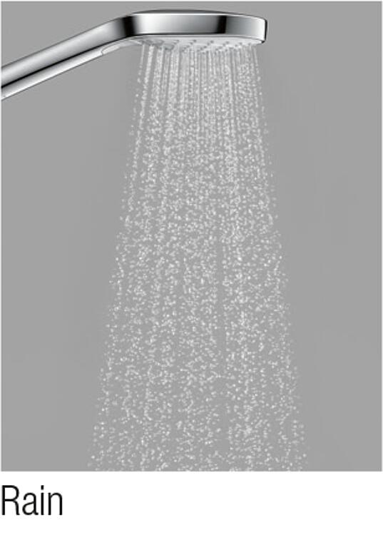 hansgrohe Croma Select E Vario wassersparender Duschkopf 110mm (3 Stra - Vario wassersparender Duschkopf 110mm (3 Strahlarten) Chrom