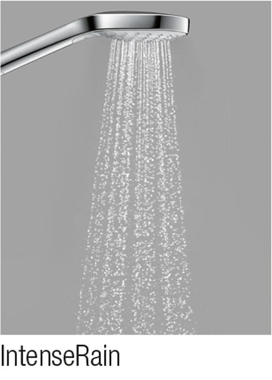 hansgrohe Croma Select E Vario wassersparender Duschkopf 110mm (3 Stra - Vario wassersparender Duschkopf 110mm (3 Strahlarten) Chrom