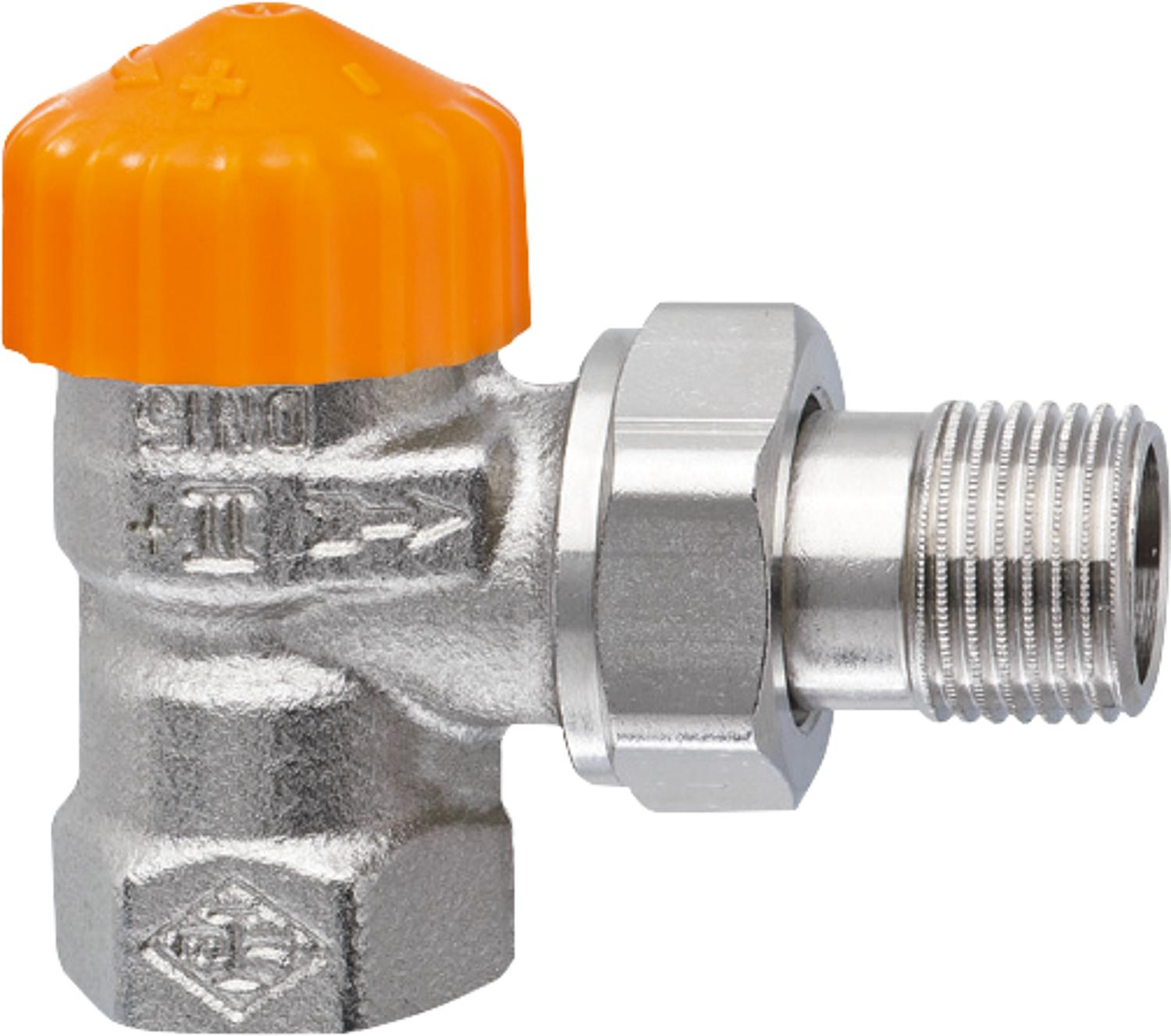 asdec life ® Thermostat-Ventilunterteil IMI Heimeier Eclipse, DN10(3/8"), Eckform