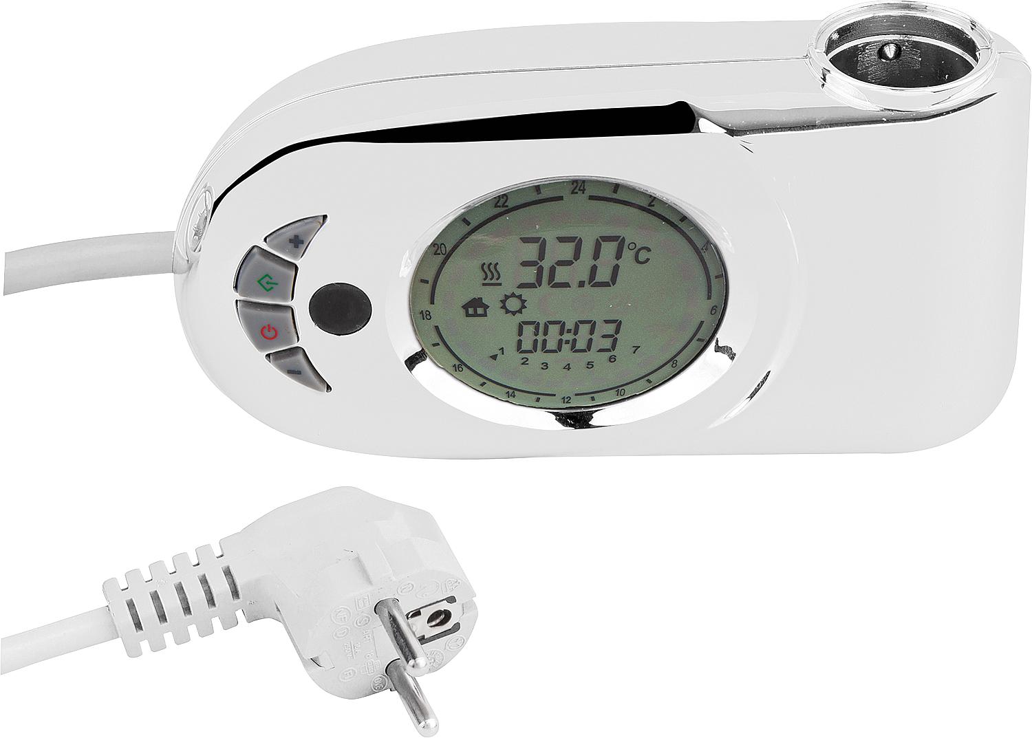 asdec life ® Raumtemperaturregler INFRA, für Badheizkörper max. 2000W, Farbe: Weiß