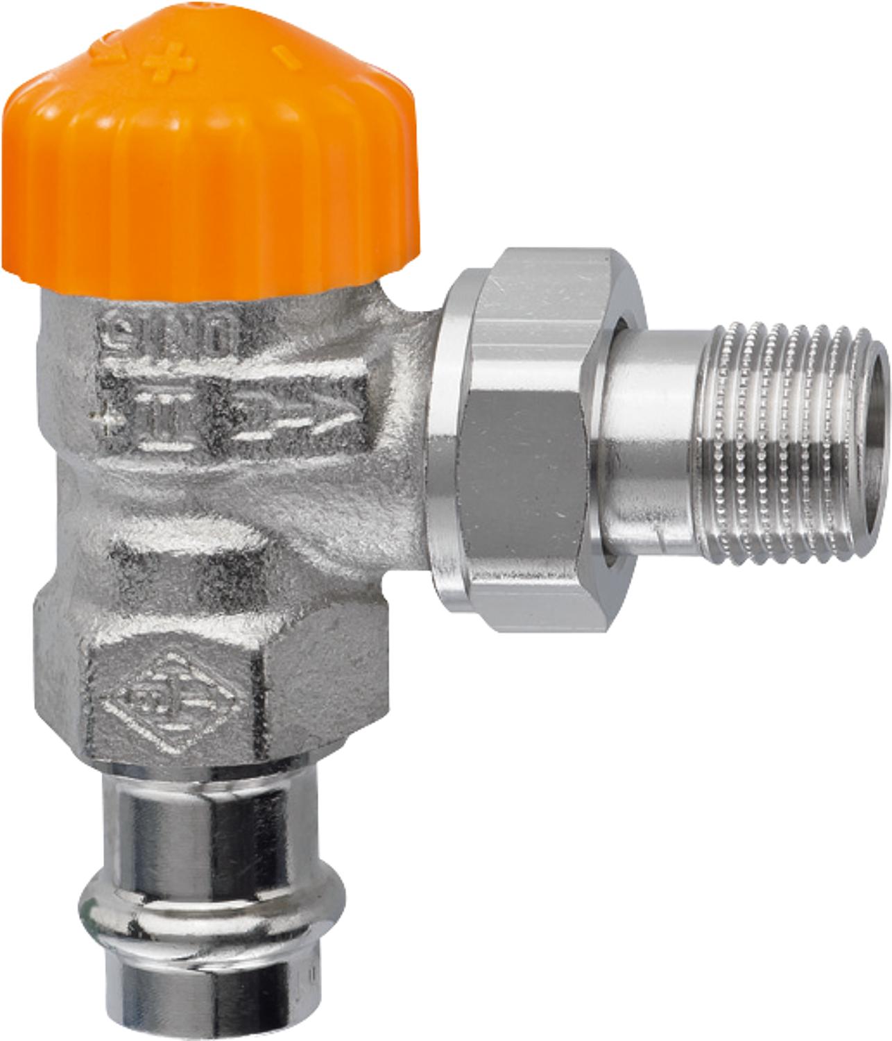 asdec life ® Thermostat-Ventilunterteil IMI Heimeier Eclipse DN15(1/2")x 15mm Pressanschl. Eck