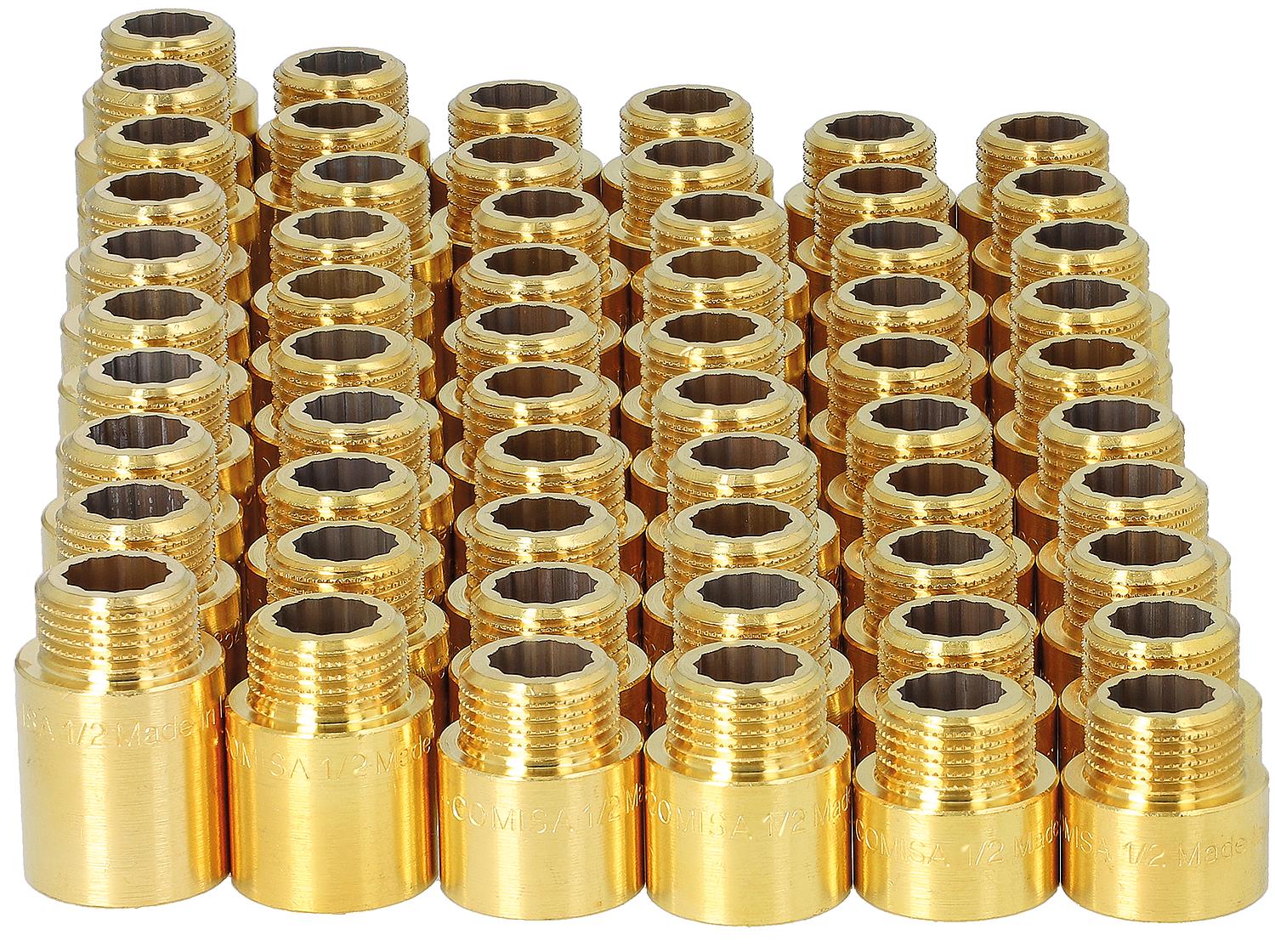 asdec life ® Hahnverlängerungspaket Messing, DN15 1/2" 60-teilig