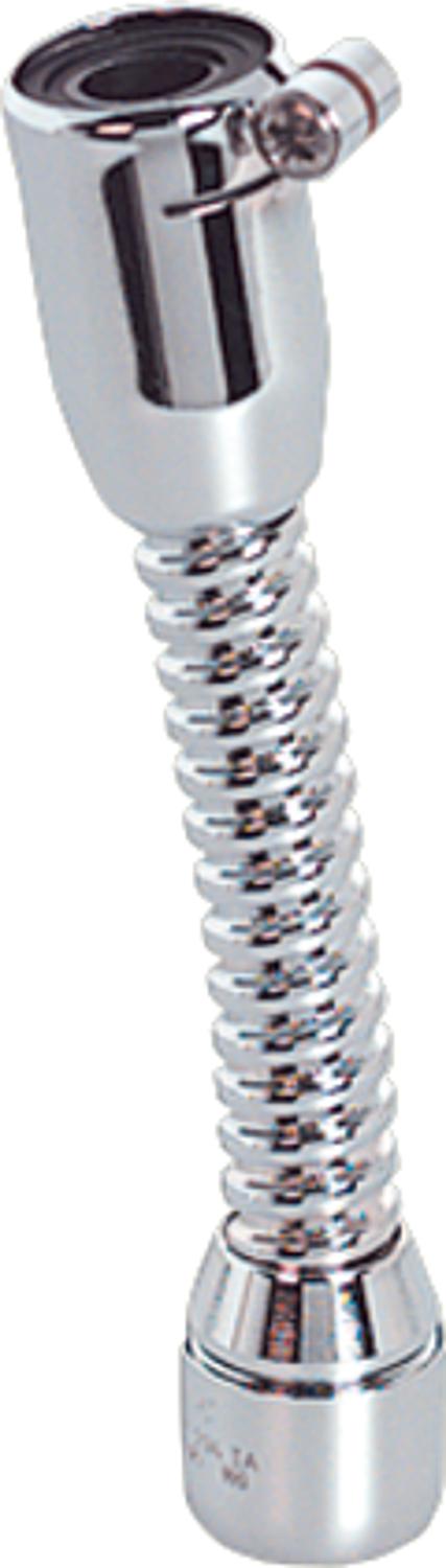 asdec life ® Verlängerter-Auslauf mit Weichstrahler mit Klemme, Metall verchromt *BG*