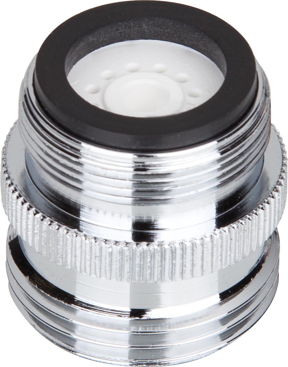 asdec life ® Reduzierstück mit Luftsprudler *BG* AG M24 x AG 3/4", Messing verchromt