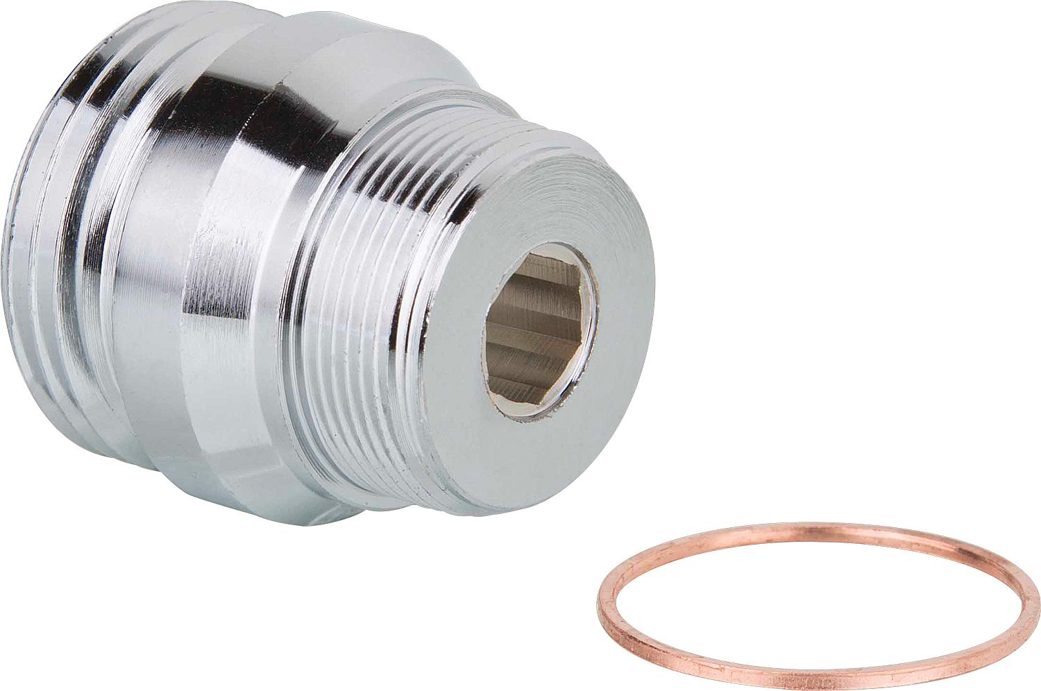 asdec life ® Reduzierstück Messing verchromt M 22X1 auf 3/4" AG mit 18