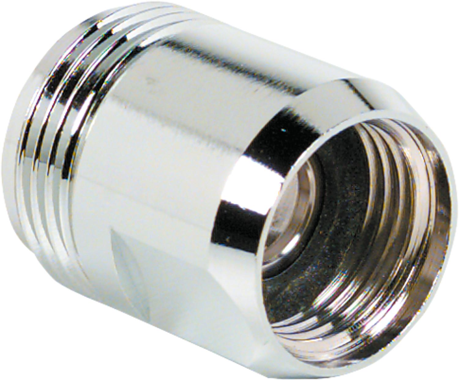 asdec life ® Reduzierstück Messing verchromt IG 1/2" auf AG 3/4" mit 18 mm Bohrung für Schwenkausläufe *BG*