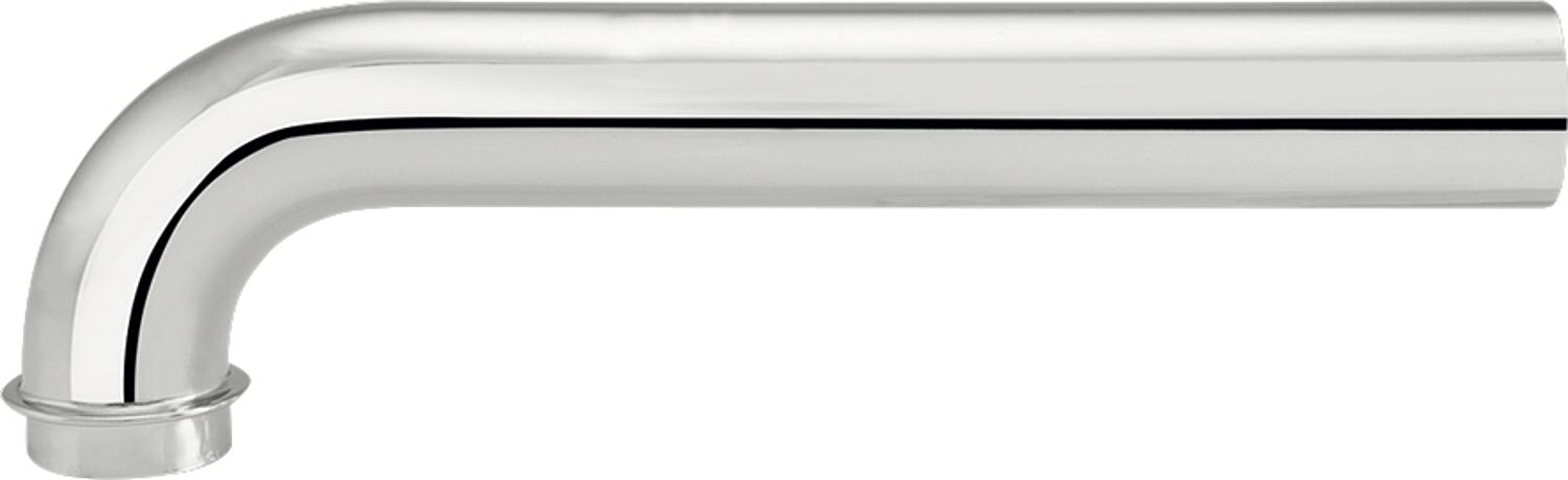 asdec life ® Abgangsbogen 90° 32x220mm, mit Bördelrand Edelstahl verchromt