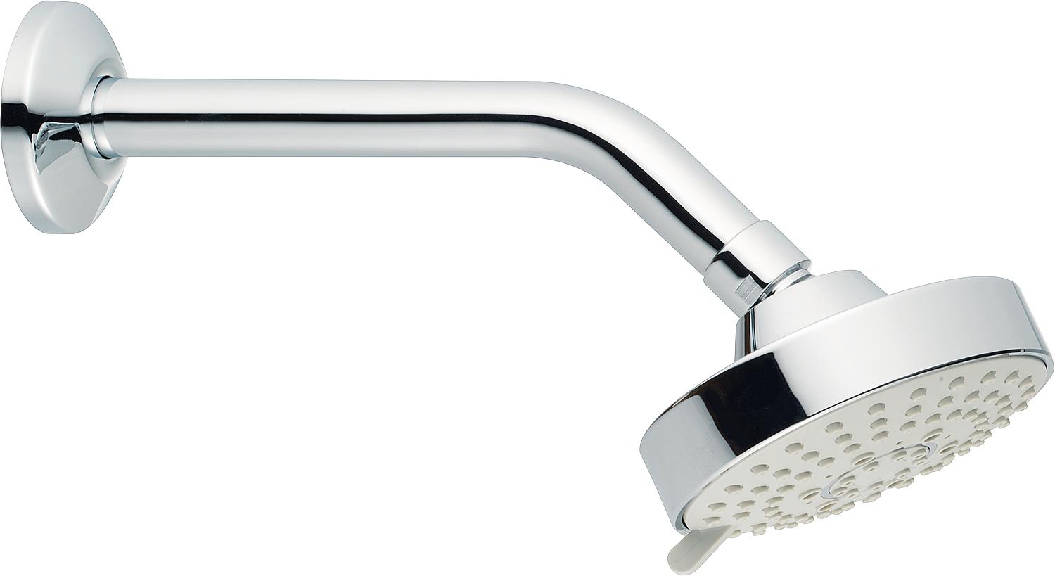 asdec life ® Kopfbrause Heinrichschulte Modern 5F, Ø 100 mm, Chrom, Wa - asdec life ® Kopfbrause Heinrichschulte Modern 5F, Ø 100 mm, Chrom, Wandanschluss