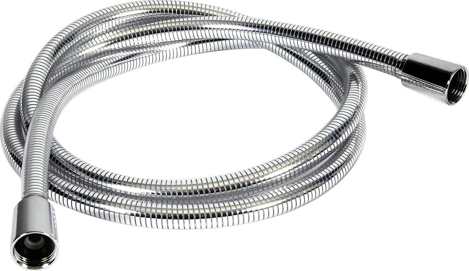asdec life ® Brauseschlauch Luxus-Chromline chrom-glasklar Länge 1,60m beidseit. Drehwirbel