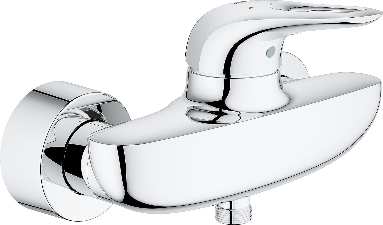 asdec life ® Brausemischer Grohe Eurostyle verchromt, offener Hebel, Aufputz