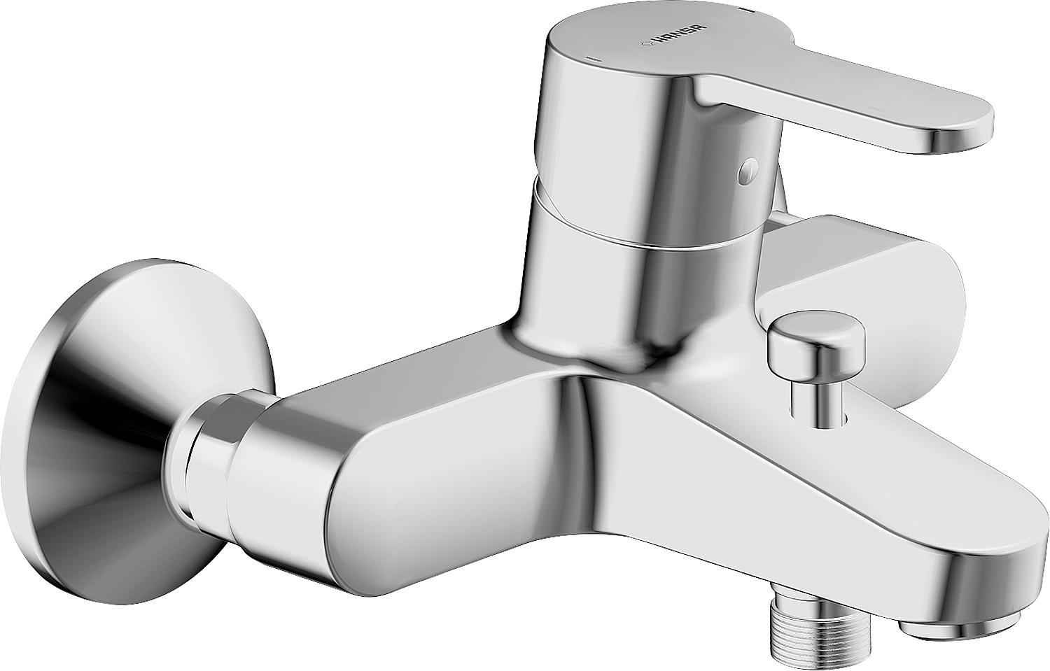 asdec life ® Wannenmischer Hansaprimo verchromt, Ausladung 155mm