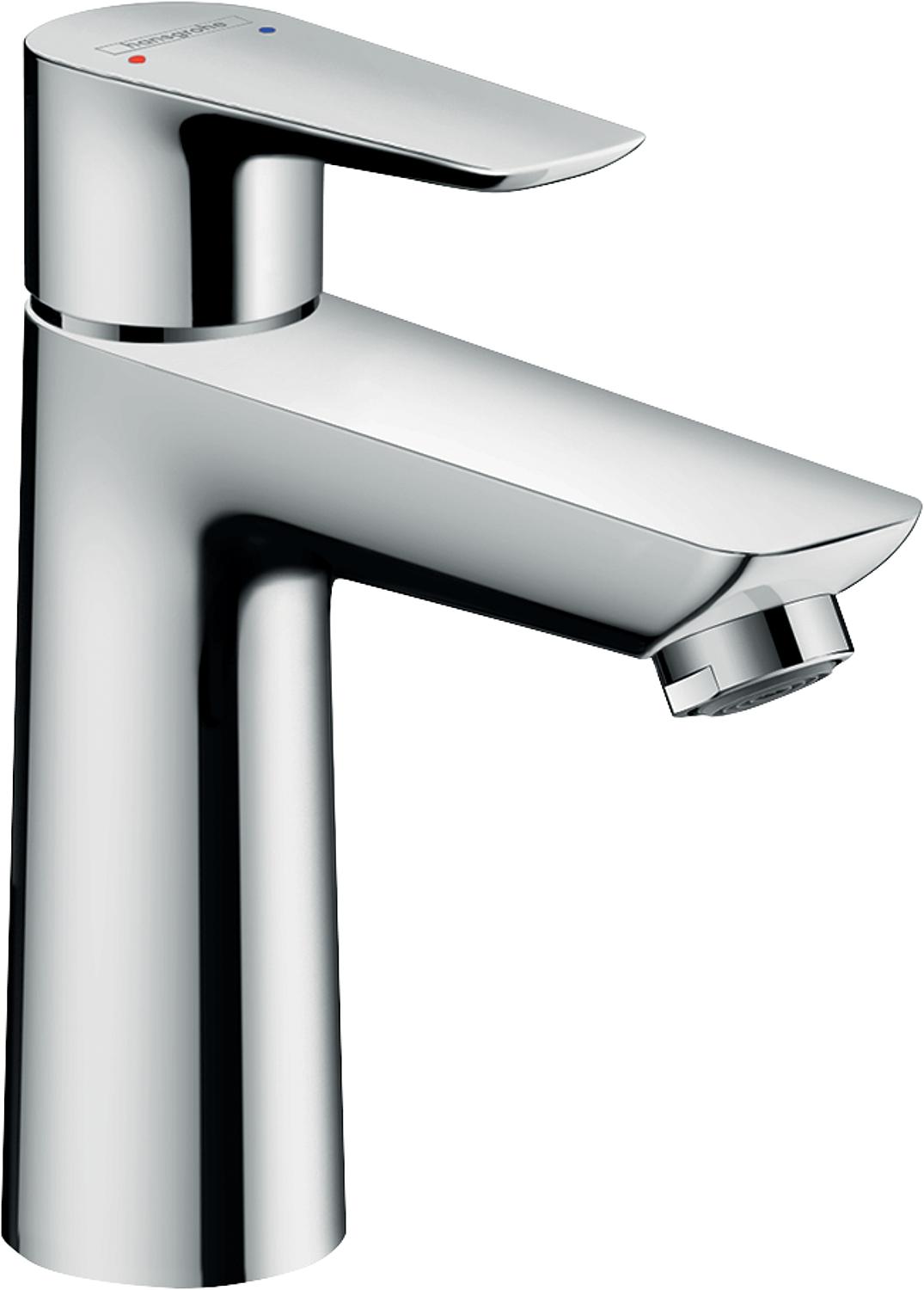 asdec life ® Waschtischmischer Hansgrohe 110 Talis E, mit Ablaufgarnitur chrom, Ausladung 112mm